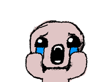 a pixel art drawing of a baby crying