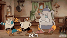 Out Elder Kettle GIF - Out Elder Kettle The Cuphead Show GIFs