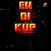 a sign that says en di kup with a like button below it
