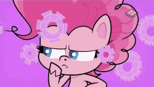 thinking hmm figuring it out pinkie pie