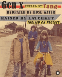 a poster that says ' gen x fueled by tang ' on the top