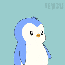 a penguin with a brain on its head and the words " yeah this is big brain time "