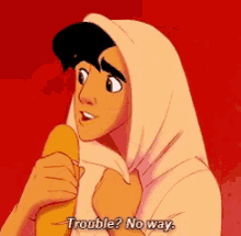 Trouble No Way GIF - Trouble No Way Aladdin GIFs