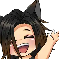 a cartoon drawing of a girl with a cat ear on her head