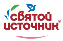 a logo for a company called святой источник with a blue bird