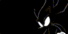 a pixel art of a black and white spider