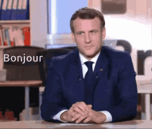 Bonjour Emmanuel Macron GIF - Bonjour Emmanuel Macron Macron GIFs
