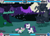 two ponies are fighting in a video game with the word doubled on the bottom right