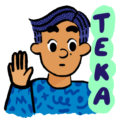 Boy Waves Teka In Tagalog Sticker - Boy And Girlie Teka Wait Stickers