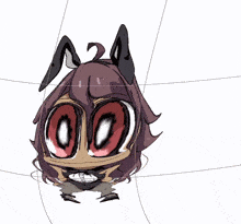 a drawing of a cartoon character with the number 00 on it 's face