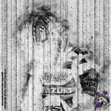 a black and white drawing of a woman 's face with the word spark written on it