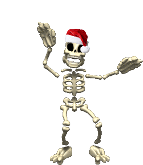 Christmas Dancing Skeleton Sticker - Christmas Dancing Skeleton Skeleton Stickers