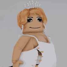 a cartoon girl with a crown on her head