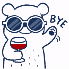 white bear wine bye sunglasses