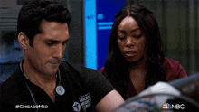 Looking At Each Other Will Halstead GIF - Looking At Each Other Will Halstead Vanessa Taylor GIFs