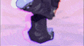 a close up of a person 's feet on a pink background