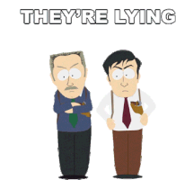 Theyre Lying South Park Sticker - Theyre Lying South Park S7e6 Stickers