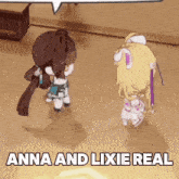anna and lixie real are standing next to each other in a video game