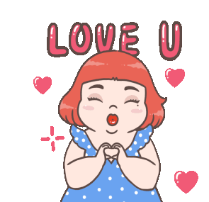 Love You Sticker - Love You Heart Stickers