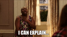 a man in a sequined top says i can explain