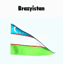 the flag of brazyistan is waving in the wind .