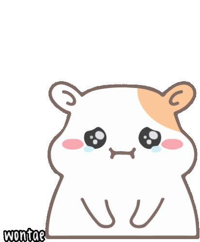 Wontae Hamster Sticker - Wontae Hamster Sad Face Stickers