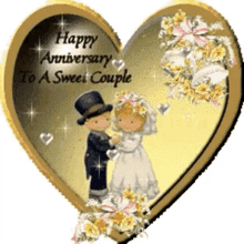 happy anniversary couple sweet newly wed