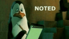 Noted Noted Meme GIF - Noted Noted Meme Penguin GIFs