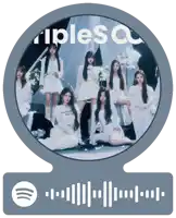 a spotify icon with a picture of a girl group