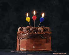 chocolate cake candles