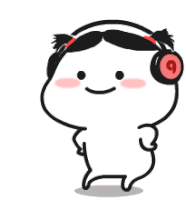 a cartoon character wearing headphones and sunglasses is smiling .
