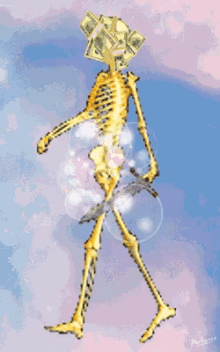 Walking Skeleton Sword GIF - Walking Skeleton Sword Money GIFs