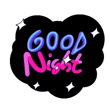good night twinkle sparkle sticker
