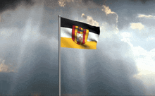 a flag with a coat of arms on it