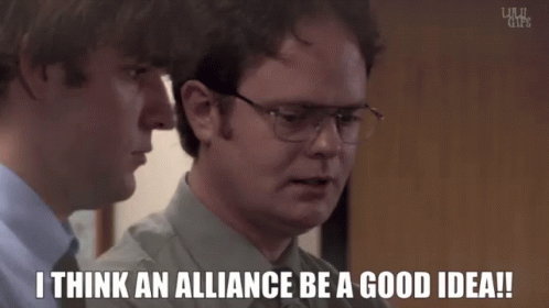 The Office Alliance GIF - The Office Alliance I Think An Alliance Is A Good Idea GIFs