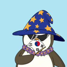 Flag Korean GIF - Flag Korean Penguin GIFs