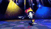 a cartoon character is dancing in front of a spotlight and a sign that says ' the red velvet underground '