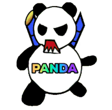 panda rainbow madebyxerow panda team