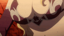 a close up of a woman 's breasts with a black and white pattern