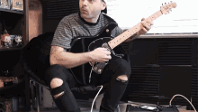 Practicing Guitar Jared Dines GIF - Practicing Guitar Jared Dines Playing Guitar GIFs