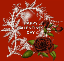 Happy Valentines Day Roses GIF - Happy Valentines Day Roses Flower GIFs