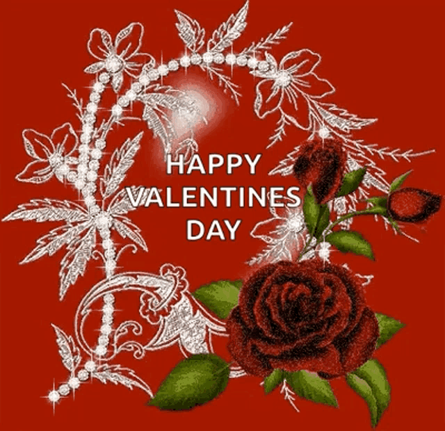 Happy Valentines Day Roses GIF - Happy Valentines Day Roses Flower ...