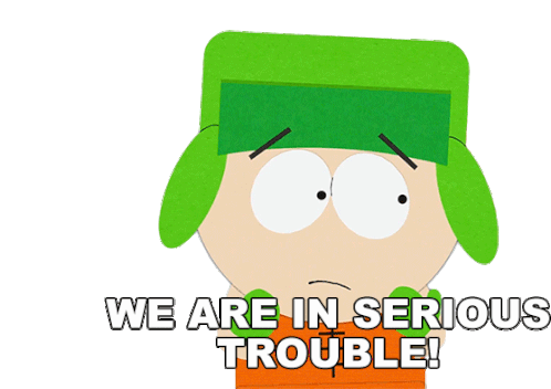 We Are In Serious Trouble Kyle Broflovski Sticker - We Are In Serious Trouble Kyle Broflovski South Park Stickers