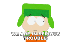 We Are In Serious Trouble Kyle Broflovski Sticker - We Are In Serious Trouble Kyle Broflovski South Park Stickers