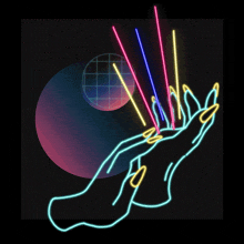 Neon-hands Neon-art GIF - Neon-hands Hands Neon-art GIFs