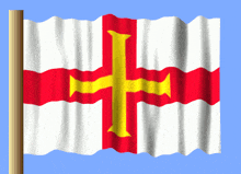 a red and white flag with a yellow cross