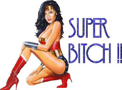 Super Bitch Sparkle Sticker - Super Bitch Sparkle Pose Stickers