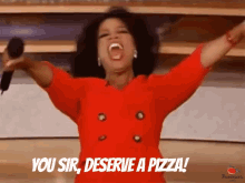 Oprah Deserve A Pizza GIF - Oprah Deserve A Pizza Fran Pizza GIFs