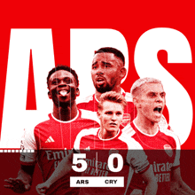 Arsenal F.C. (5) Vs. Crystal Palace F.C. (0) Post Game GIF - Soccer Epl English Premier League GIFs