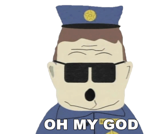Oh My God Look Officer Barbrady Sticker - Oh My God Look Officer Barbrady South Park Stickers
